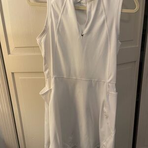 White Sleeveless Athletic Dress